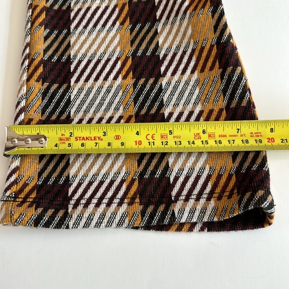 Free People Plaid Cropped Flare Pants Size 12 - Picture 13 of 16